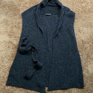 Peruvian Connection Alpaca Wool Sleeveless Cardigan Duster Belted Size L
